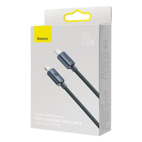KABEL BASEUS CRYSTAL SHINE 20W 2M PD USB-C LIGHTNING BLACK