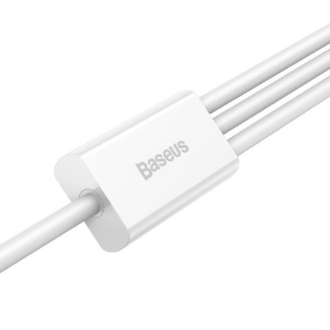 KABEL BASEUS SUPERIOR SERIES 3w1 3.5A USB DO MICRO/USB-C/LIGHTNING 1.5M WHITE