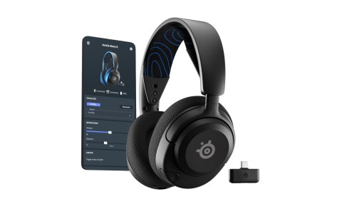 Zestaw słuchawkowy SteelSeries Arctis Nova 5P Wireless Bezprzewodowy Opaska na głowę Gaming USB Type-C Bluetooth Czarny