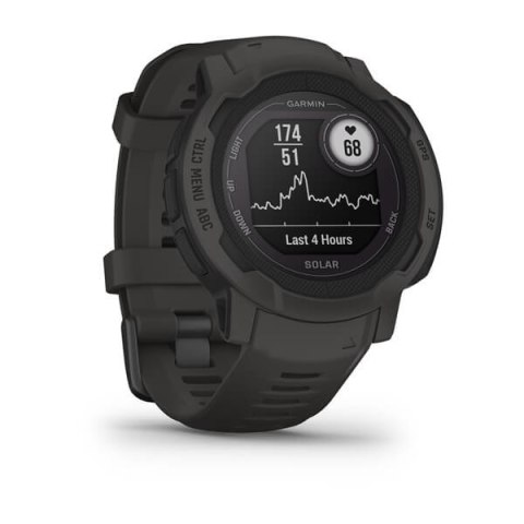 Zegarek sportowy Garmin Instinct 2 Solar Graphite 45mm Grafitowy