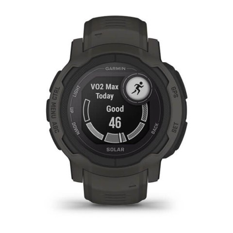 Zegarek sportowy Garmin Instinct 2 Solar Graphite 45mm Grafitowy