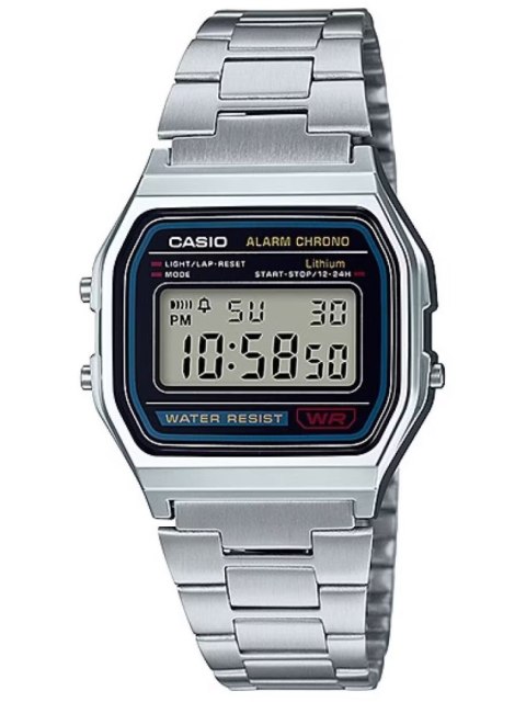 ZEGAREK MĘSKI CASIO A158WA-1DF VINTAGE RETRO + BOX