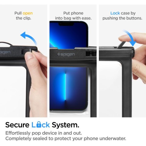 SPIGEN POKROWIEC WODOODPORNY A601 2-PACK BLACK 6.4 CALA