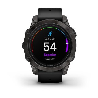 Zegarek sportowy Garmin EPIX PRO (GEN 2) AMOLED 47mm Sapphire Carbon Gray DLC Titanium Czarny