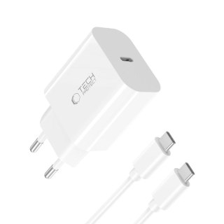 TECH-PROTECT ładowarka sieciowa NC20W USB-C + KABEL USB-C WHITE