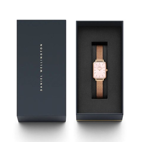 ZEGAREK DAMSKI DANIEL WELLINGTON Quadro Pressed Melrose Pearl 20mm DW00100510 + BOX (zw505o)