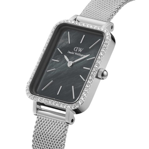 ZEGAREK DAMSKI DANIEL WELLINGTON Quadro Silver Mesh DW00100667 + BOX (zw519k)
