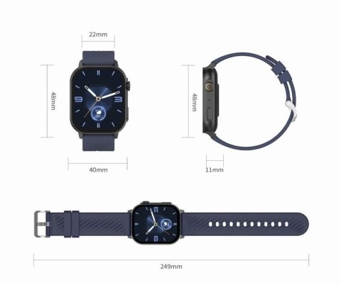 Smartwatch Damski GRAVITY GT15-10 Biały Pasek Silikonowy + Złota Bransoleta