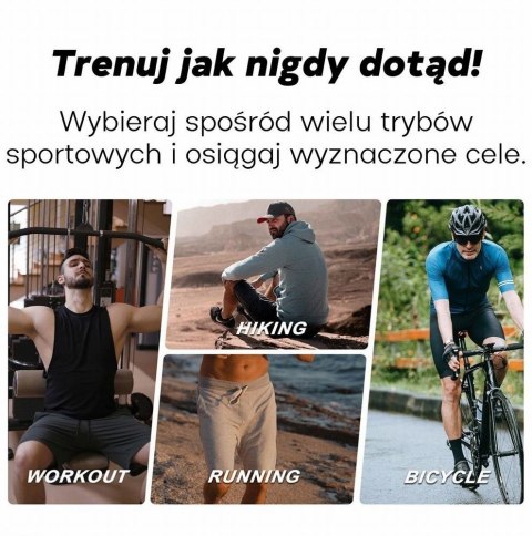 Smartwatch Męski GRAVITY GPS GT24-4 Czarny Pasek Silikonowy + Pomarańczowy Pasek Silikonowy