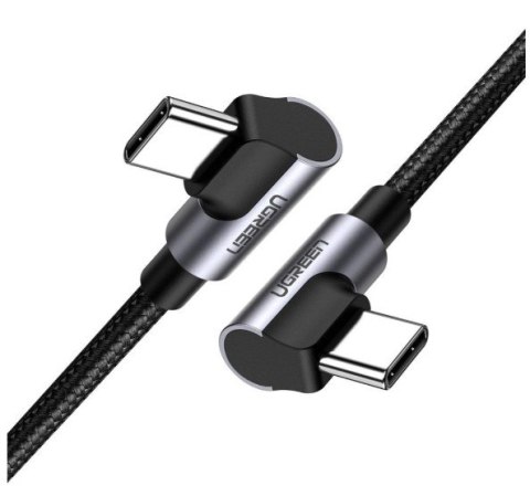 Ugreen kabel US323 kątowy USB-C/USB-C PD SCP 3A 480Mb/s 1m szary