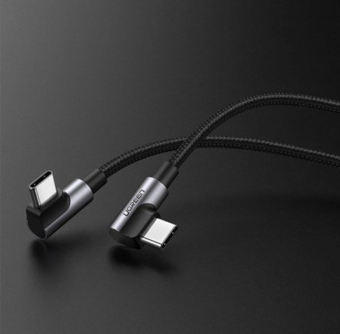 Ugreen kabel US323 kątowy USB-C/USB-C PD SCP 3A 480Mb/s 1m szary