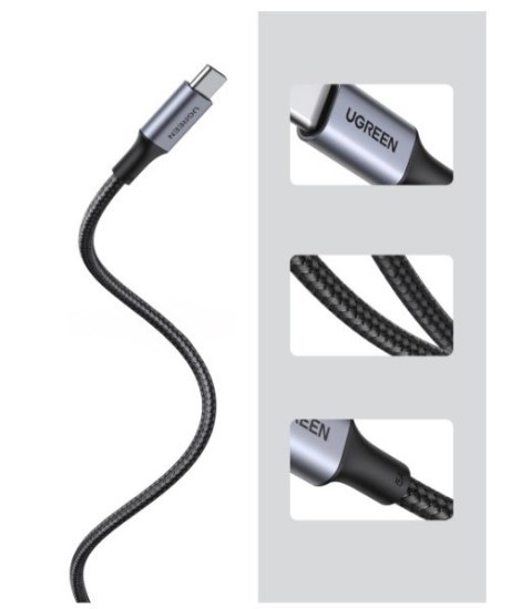 Ugreen kabel US316 USB-C/USB-C 480Mb/s 5A 0,5m szary