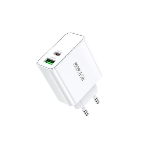 Ładowarka sieciowa KIDDY SERIES 65W RP-U125 USB/USB-C WHITE