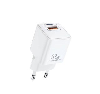 Ładowarka sieciowa REMAX BATT SERIES PD QC 33W RP-U26 1xUSB + 1xUSB-C WHITE