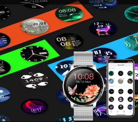 Smartwatch Damski RUBICON RNBE66 Silver SMARUB123