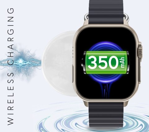 Smartwatch Męski RUBICON RNCF17 Tytan/Orange SMARUB269