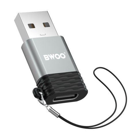 BWOO adapter USB-C - USB szary OTG BZ-38
