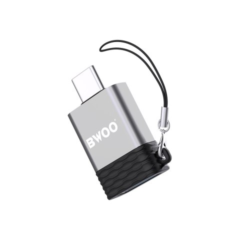 BWOO adapter USB - USB-C szary OTG BZ-35