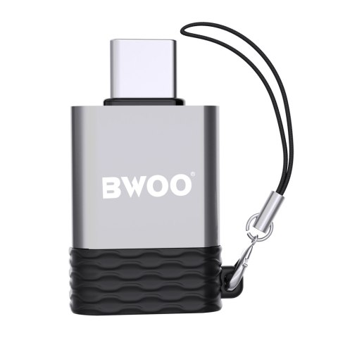 BWOO adapter USB - USB-C szary OTG BZ-35