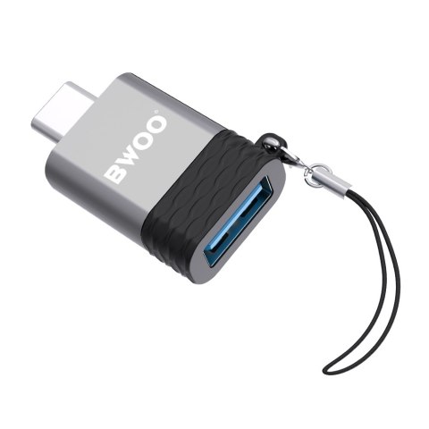 BWOO adapter USB - USB-C szary OTG BZ-35