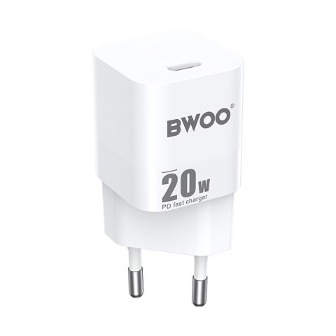 BWOO ładowarka sieciowa PD CDA155 USB-C 20W biała