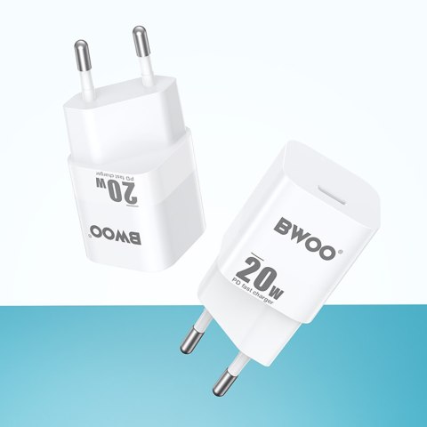 BWOO ładowarka sieciowa PD CDA155 USB-C 20W biała