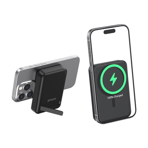 BWOO Power bank 20W 10000 mAh, czarny