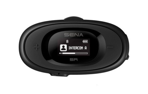 Interkom motocyklowy Sena 5R-01D 5R Bluetooth 5.1 700m z wyświetlaczem LCD i uniwersalnym zestawem mikrofonów na 2 kaski