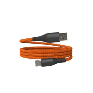 Kabel Hammer USB-A - USB-C 3A 65W 1m (482Mbp/s), ORANGE / POMARAŃCZOWY