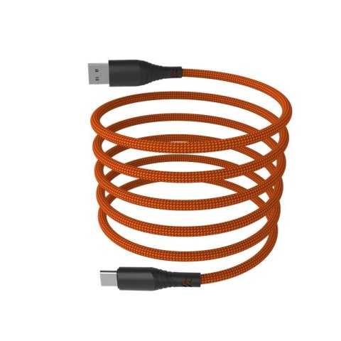 Kabel Hammer USB-A - USB-C 3A 65W 1m (482Mbp/s), ORANGE / POMARAŃCZOWY