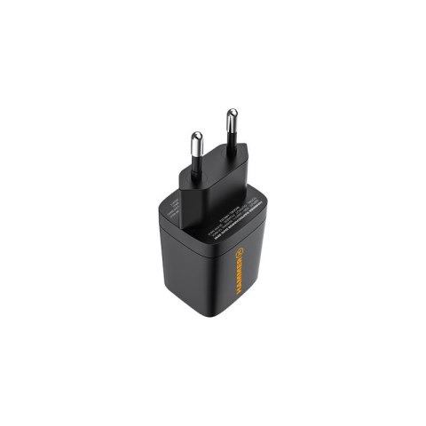 Ładowarka sieć Hammer RapidCharge Duo 30W GaN USB-A+C, BLACK / CZARNY