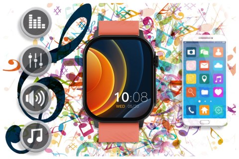 SMARTWATCH UNISEX GRAVITY GT15-3 - ROZMOWY BLUETOOTH, DODATKOWY PASEK (sg029c)