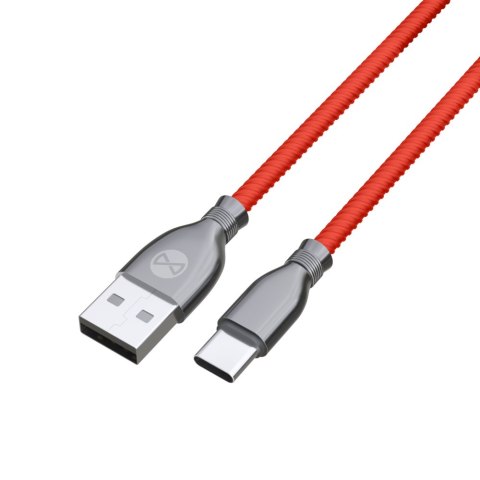 Forever kabel Tornado USB - USB-C 1,0 m 3A czerwony