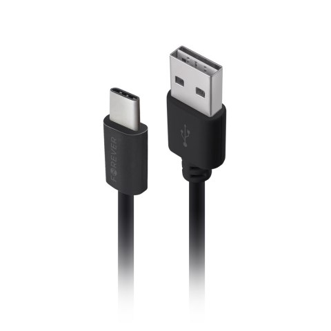 Forever ładowarka samochodowa M02 1x USB 2A czarna + kabel USB-C