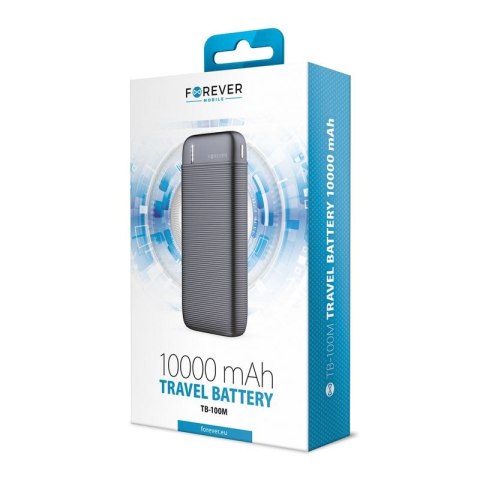 Powerbank Forever 10 000 mAh TB-100M, BLACK / CZARNY