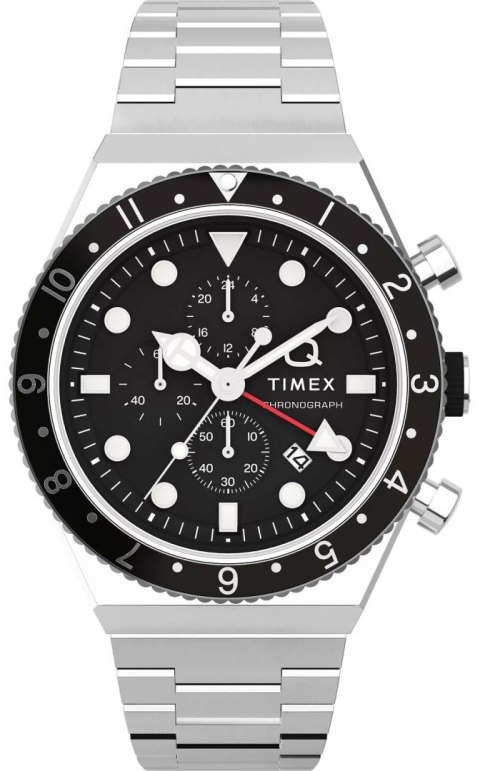 Zegarek Męski TIMEX Q Timex 3-Time Zone Chronograph TW2V69800 + BOX