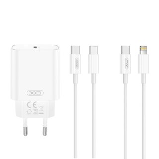 XO ładowarka sieciowa CE32 PD 20W 1x USB-C BIAŁA + KABEL USB-C