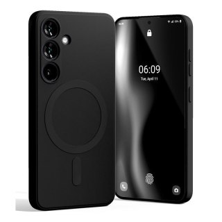 Mercury Semi-Silicon Magsafe Samsung S24 FE, BLACK / CZARNY