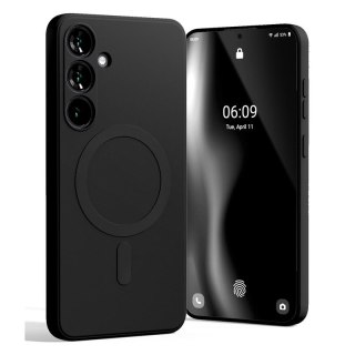 Mercury Semi-Silicon Magsafe Samsung S25+ , BLACK / CZARNY