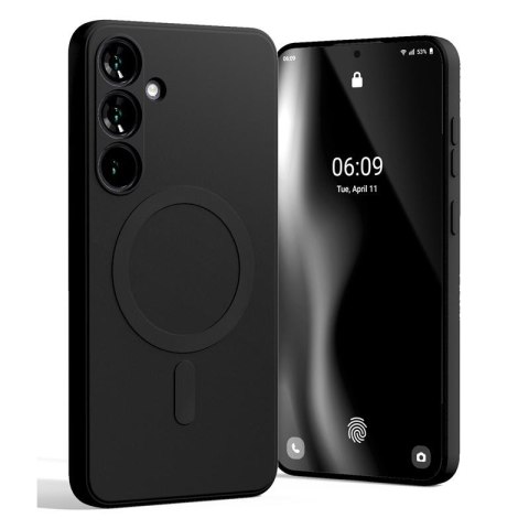 Mercury Semi-Silicon Magsafe Samsung S25+ , BLACK / CZARNY