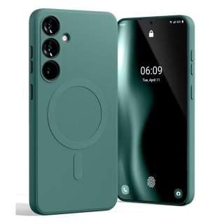 Mercury Semi-Silicon Magsafe Samsung S25+ , GREEN / ZIELONY