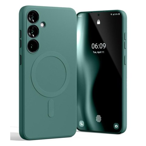 Mercury Semi-Silicon Magsafe Samsung S25+ , GREEN / ZIELONY