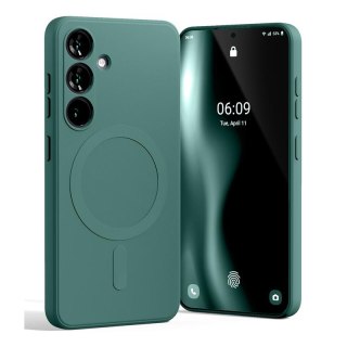 Mercury Semi-Silicon Magsafe Samsung S25 GREEN / ZIELONY
