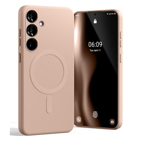 Mercury Semi-Silicon Magsafe Samsung S25+ , PINK SAND / PUDROWY RÓŻ