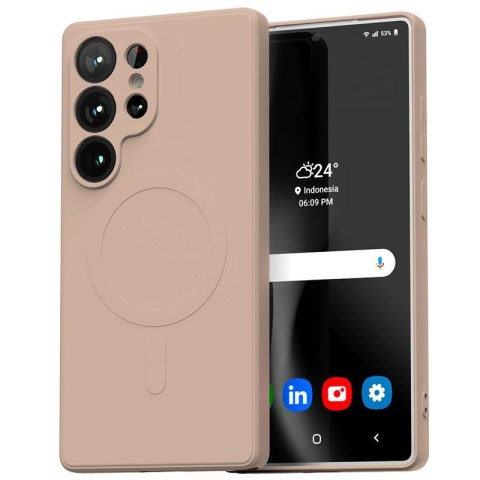 Mercury Semi-Silicon Magsafe Samsung S25 Ultra , PINK SAND / PUDROWY RÓŻ