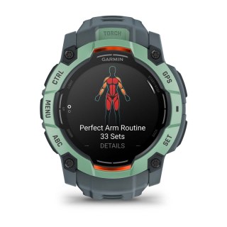 Zegarek sportowy Garmin Instinct 3 AMOLED 50mm Neotropic Twilight Zielony