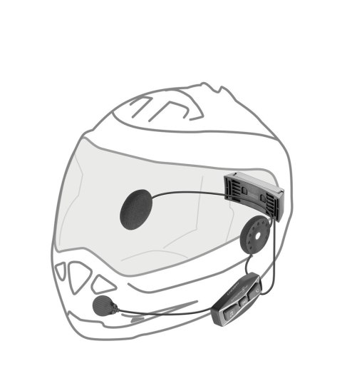 Interkom motocyklowy INTERPHONE U-COM 4, komplet na 1 kask