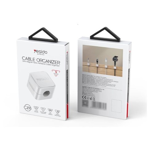 Yesido Organizer Kabli C216 Zestaw 4szt. WHITE / BIAŁY