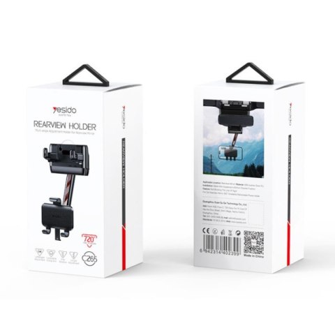 Yesido C265 Uchwyt Samochodowy na Lusterko Wsteczne, BLACK / CZARNY