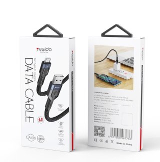 Yesido Kabel CA106 18W USB-Type-C 1.2m 2A, BLACK / CZARNY